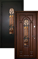 Железные двери со стеклом - Изображение